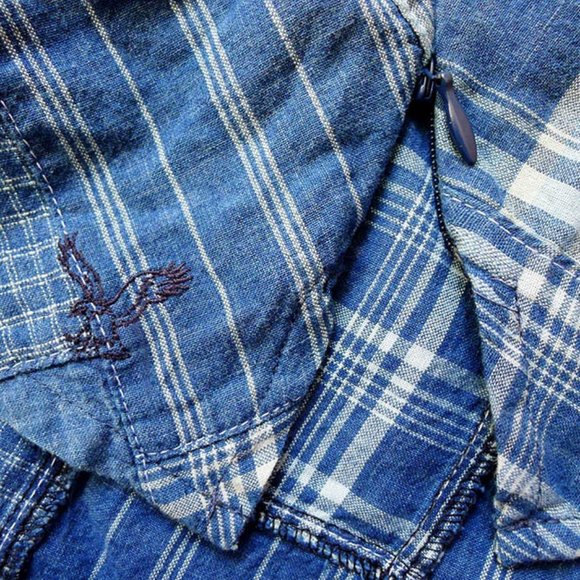 NEW Patchwork/Plaid Halter Tie Neck Tank Top Sz 8 - Picture 3 of 6